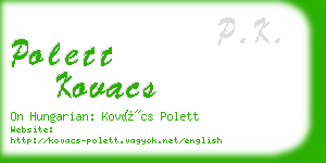 polett kovacs business card